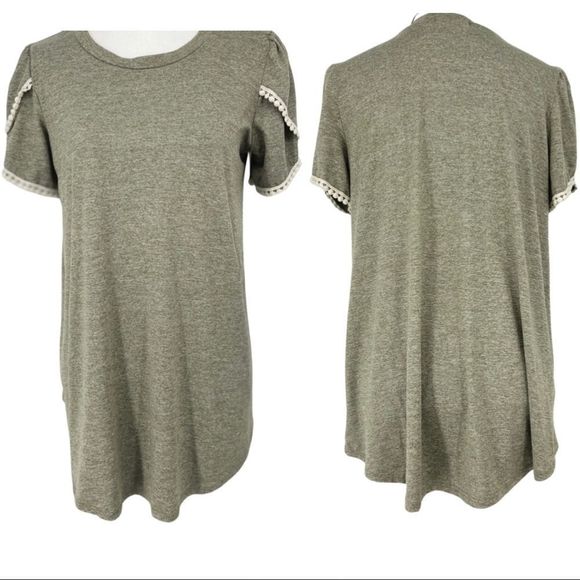 Reborn J green short sleeve boho top - Picture 1 of 12